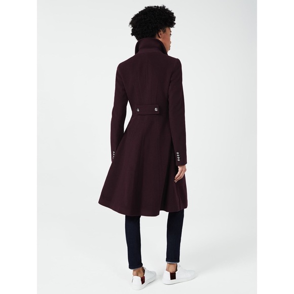 Hobbs London Francesca Wool Blend Coat US 2 - Picture 3 of 7